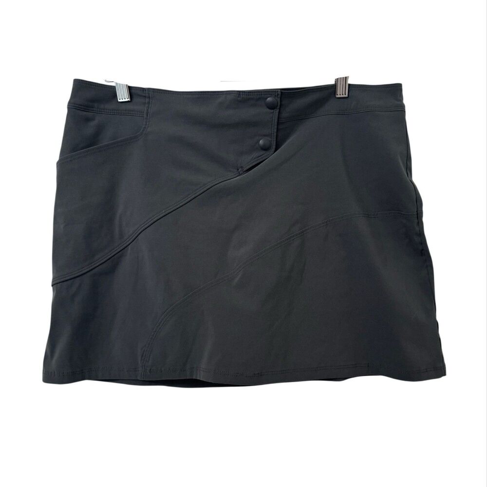 TOAD&CO Skirt Sz 10 Gray Mini Pockets Casual Athleisure Gorpcore Travel Outdoors